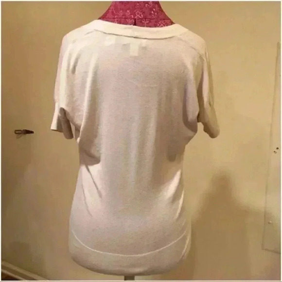 Ann Taylor Loft Sweater S Beige V Neck Cardigan - Picture 4 of 5